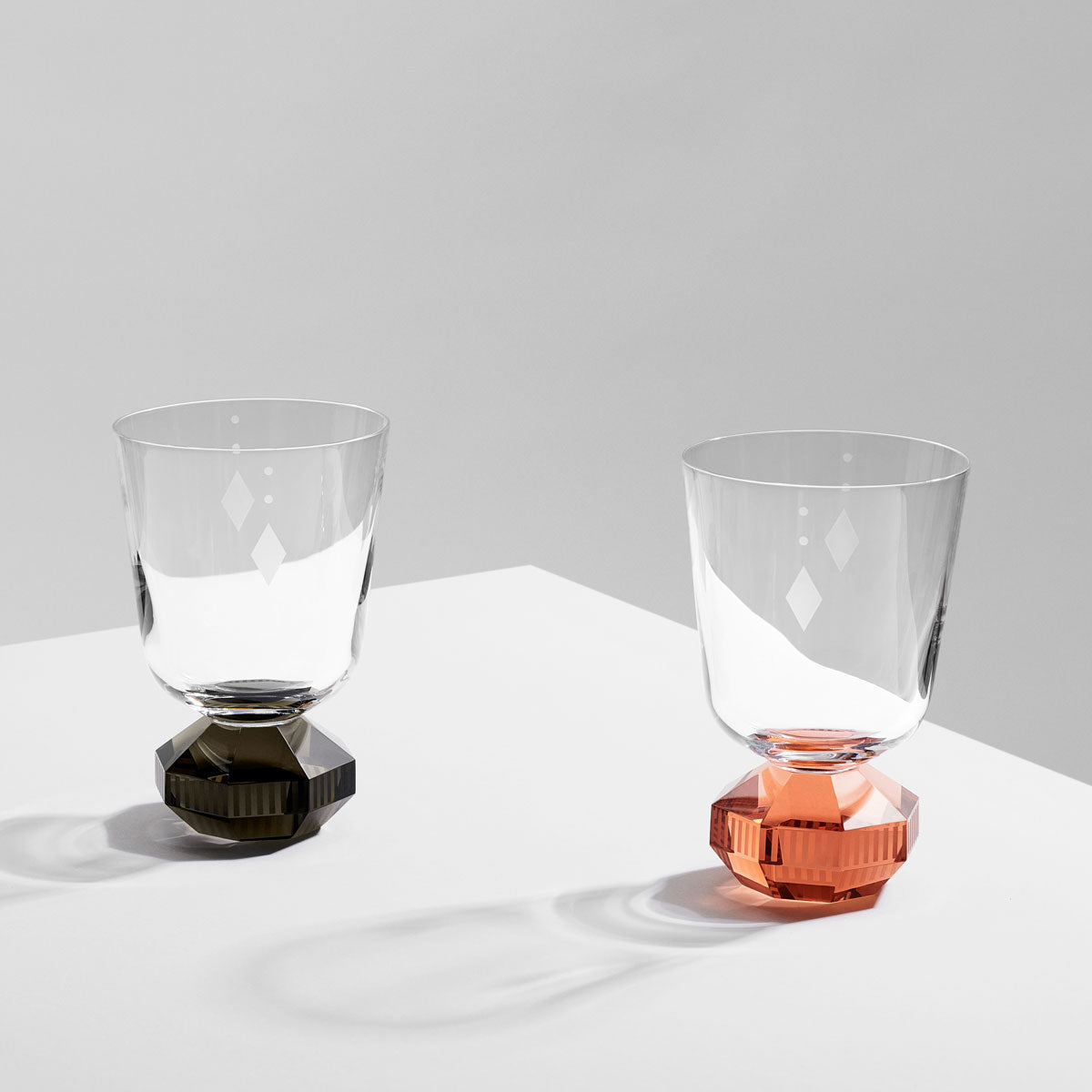 Chelsea Short Crystal Glasses Set of 2 Clear/Rouge - Reflections Copenhagen