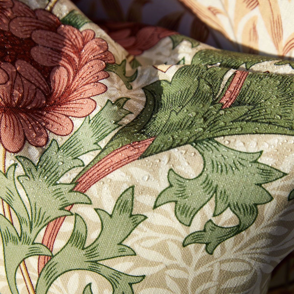 Morris &amp; Co &#39;Chrysanthemum - Russet&#39; Outdoor Fabric