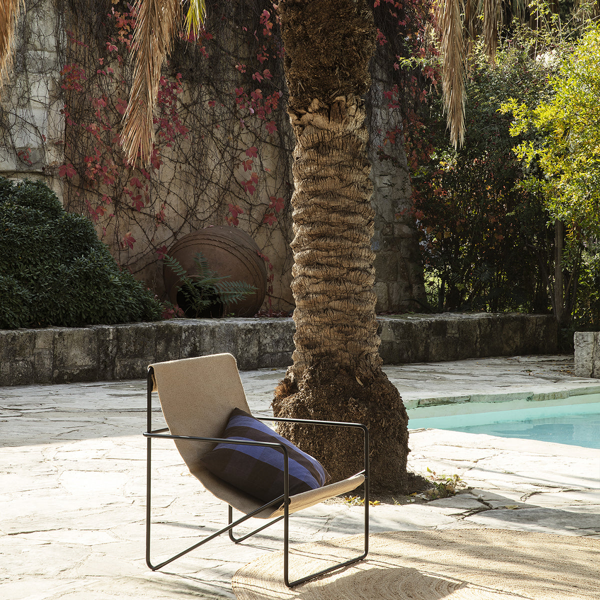 Desert Lounge Chair Black &amp; Sand - ferm LIVING