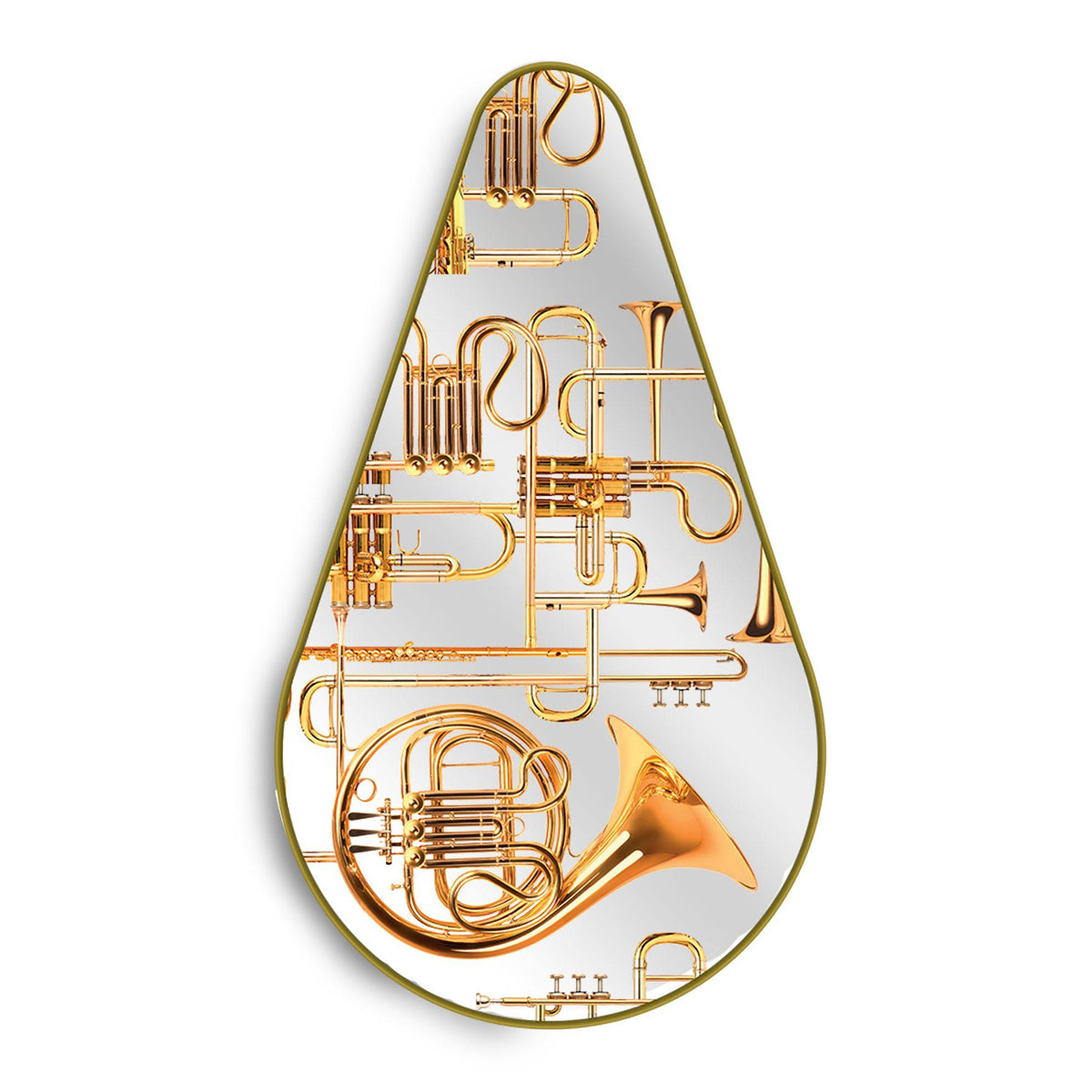 Seletti X Toiletpaper Gold Frame Pear Trumpets Mirror