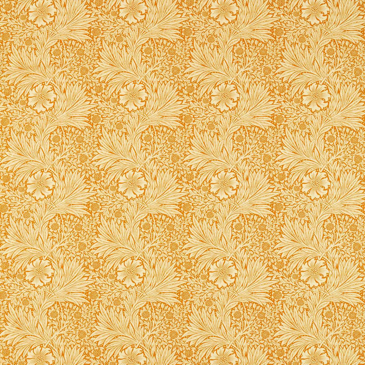Morris &amp; Co &#39;Marigold - Cream/Orange&#39; Fabric
