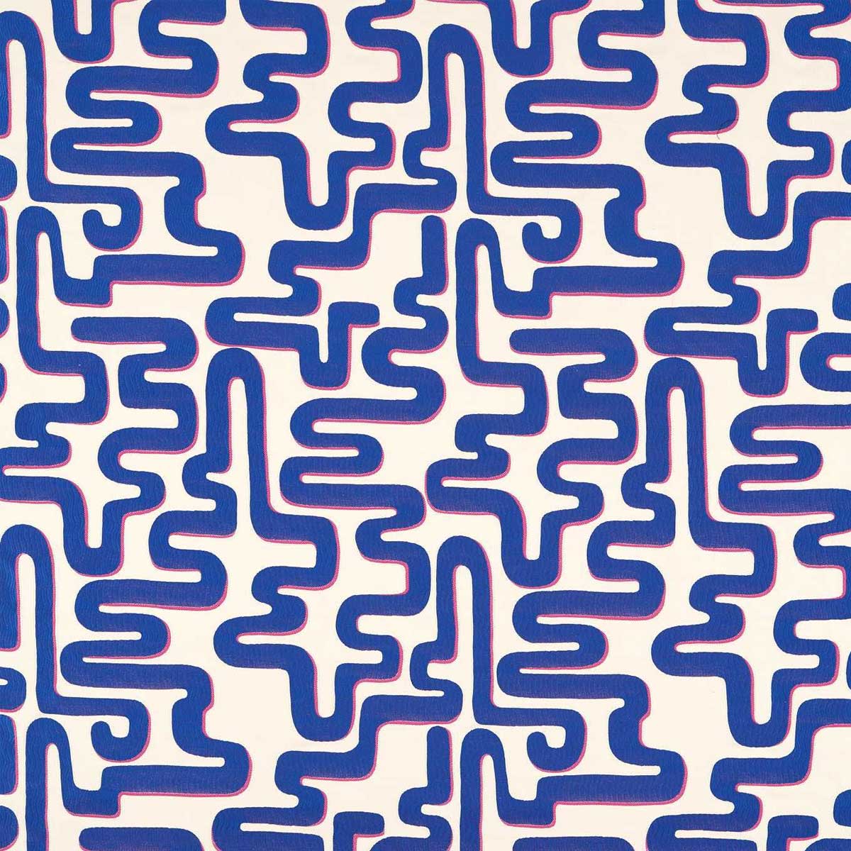 Harlequin X Sophie Robinson &#39;Meander - Lapis/Spinel&#39; Fabric