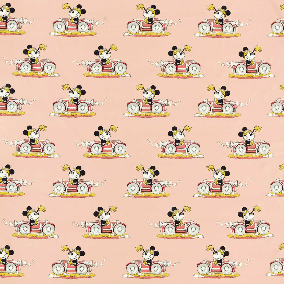 Sanderson X Disney &#39;Minnie On The Move - Candy Floss&#39; Fabric