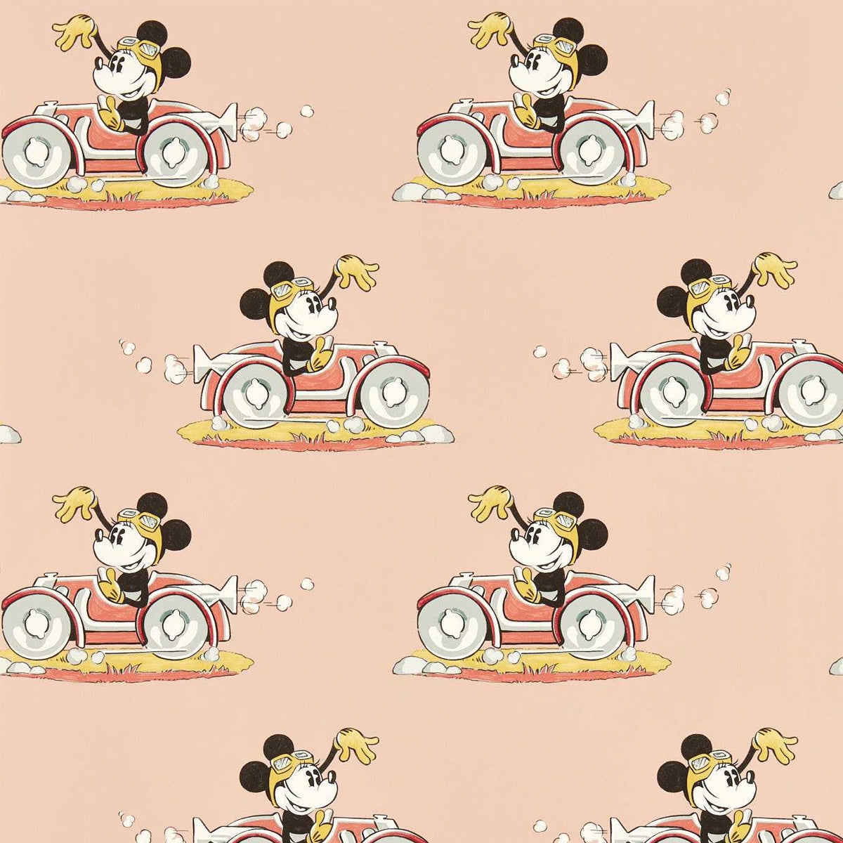 Sanderson X Disney &#39;Minnie On The Move - Candy Floss&#39; Wallpaper