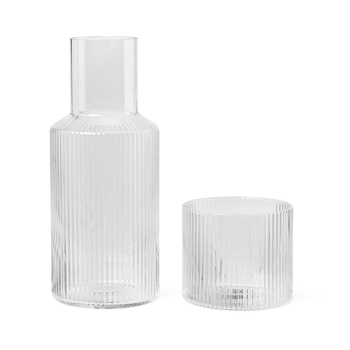 Ripple Small Carafe Set Clear - ferm LIVING