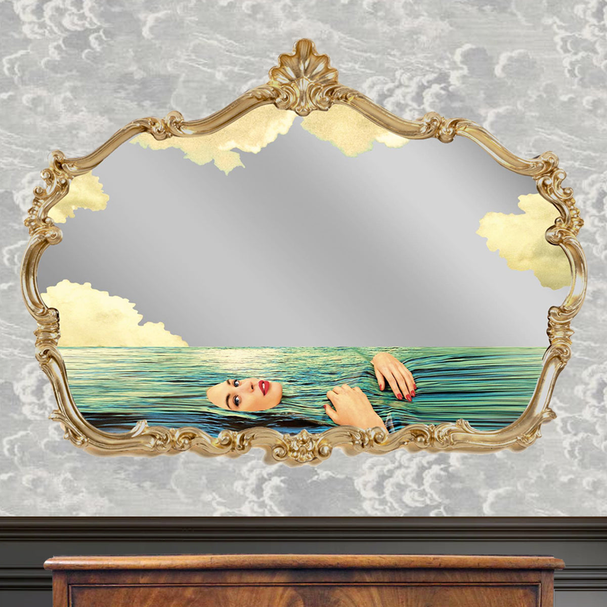 Seletti X Toiletpaper Baroque Sea Girl Mirror