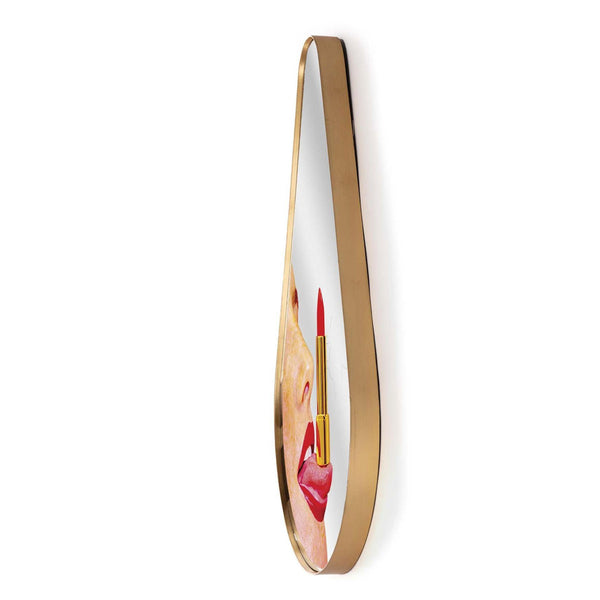 Seletti X Toiletpaper Gold Frame Pear Tongue Mirror