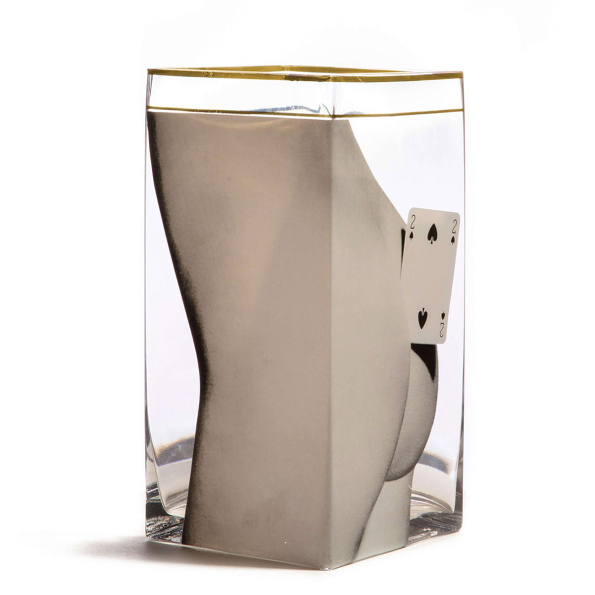 Seletti X Toiletpaper &#39;Two of Spades&#39; Glass Vase