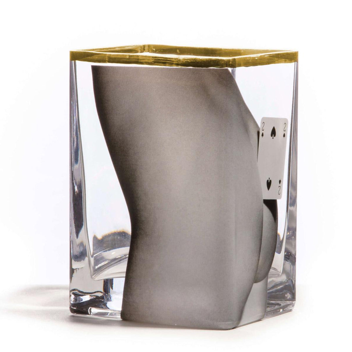 Seletti X Toiletpaper &#39;Two of Spades&#39; Glass Vase