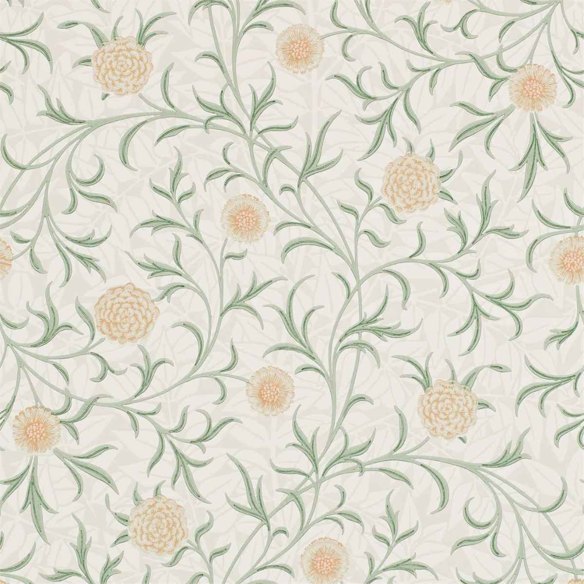 Morris &amp; Co &#39;Scroll - Thyme/Pear&#39; Wallpaper