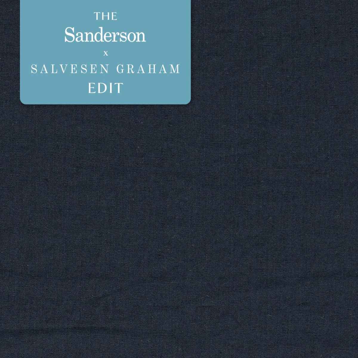Sanderson X Salvesen Graham &#39;Rue Linen - Midnight&#39; Fabric