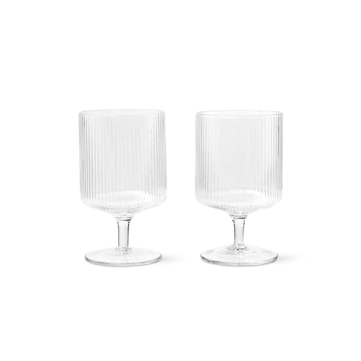 Ripple Wine Glasses Set of 2 Clear - ferm LIVING