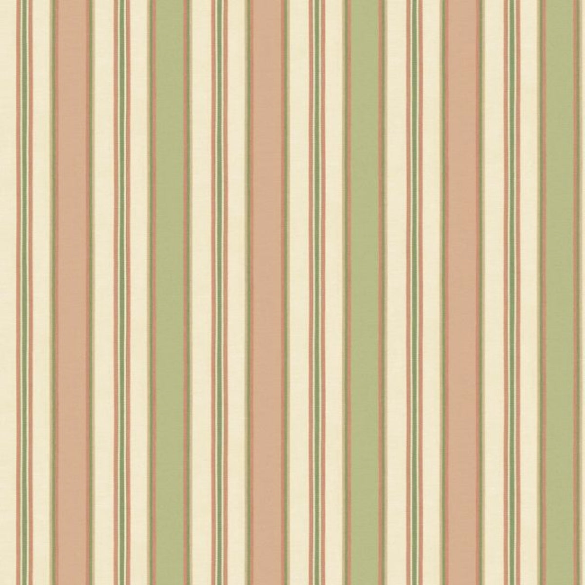 GP&amp;J Baker &#39;Melbourne Stripe - Soft Red/Green&#39; Wallpaper