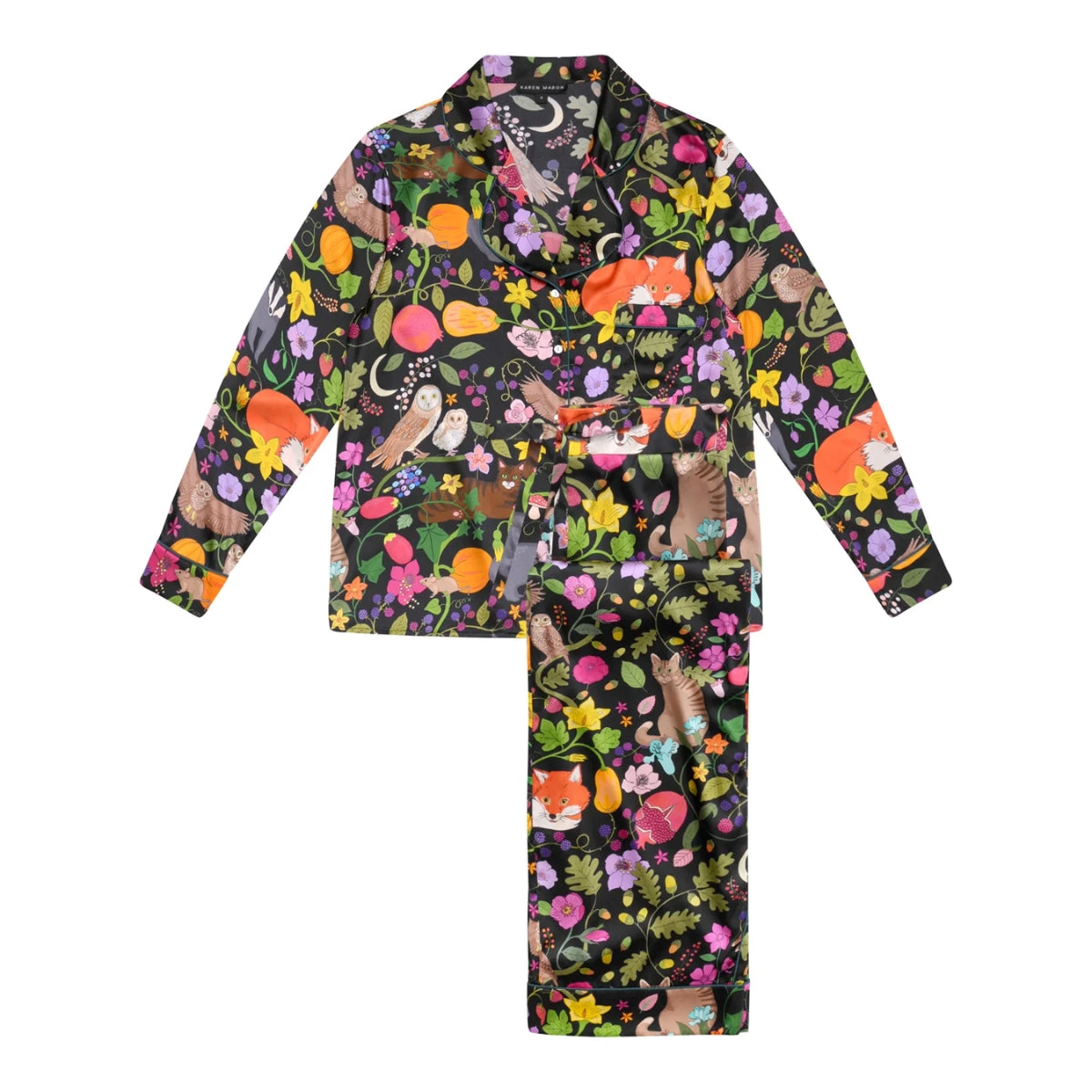 Nocturnal Animals Silk Pyjama Set - Karen Mabon