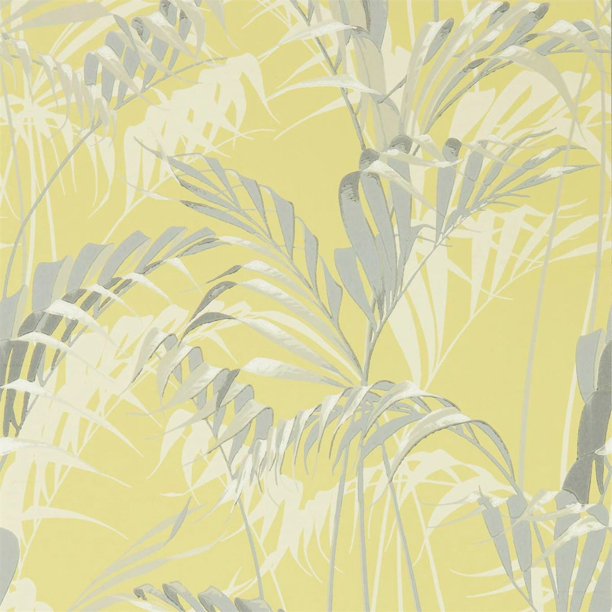 Sanderson &#39;Palm House - Chartreuse/Grey&#39; Wallpaper