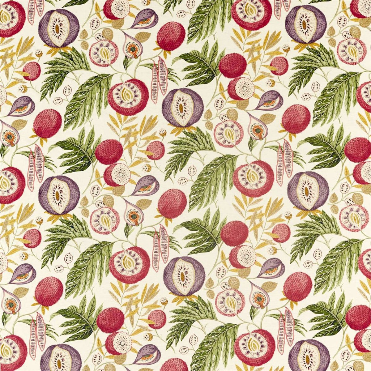 Sanderson &#39;Jackfruit - Fig/Olive&#39; Fabric