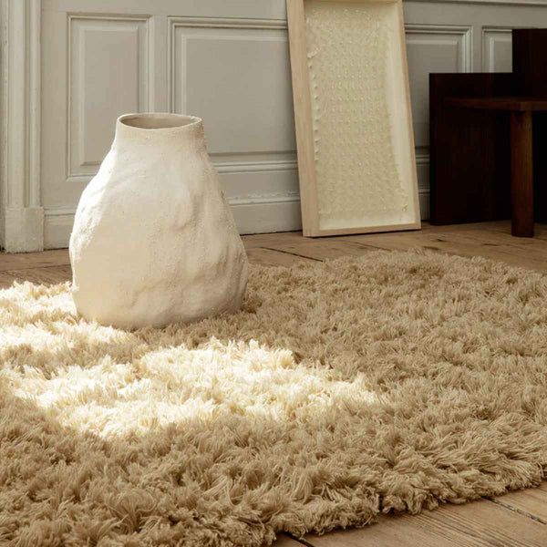 Mara Knotted Rug Large Blue & Off White - ferm LIVING - Courthouse