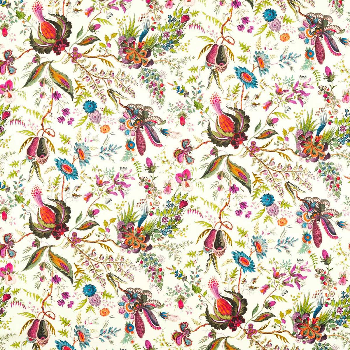 Harlequin X Sophie Robinson &#39;Wonderland Floral - Spinel/Peridot/Pearl&#39; Fabric