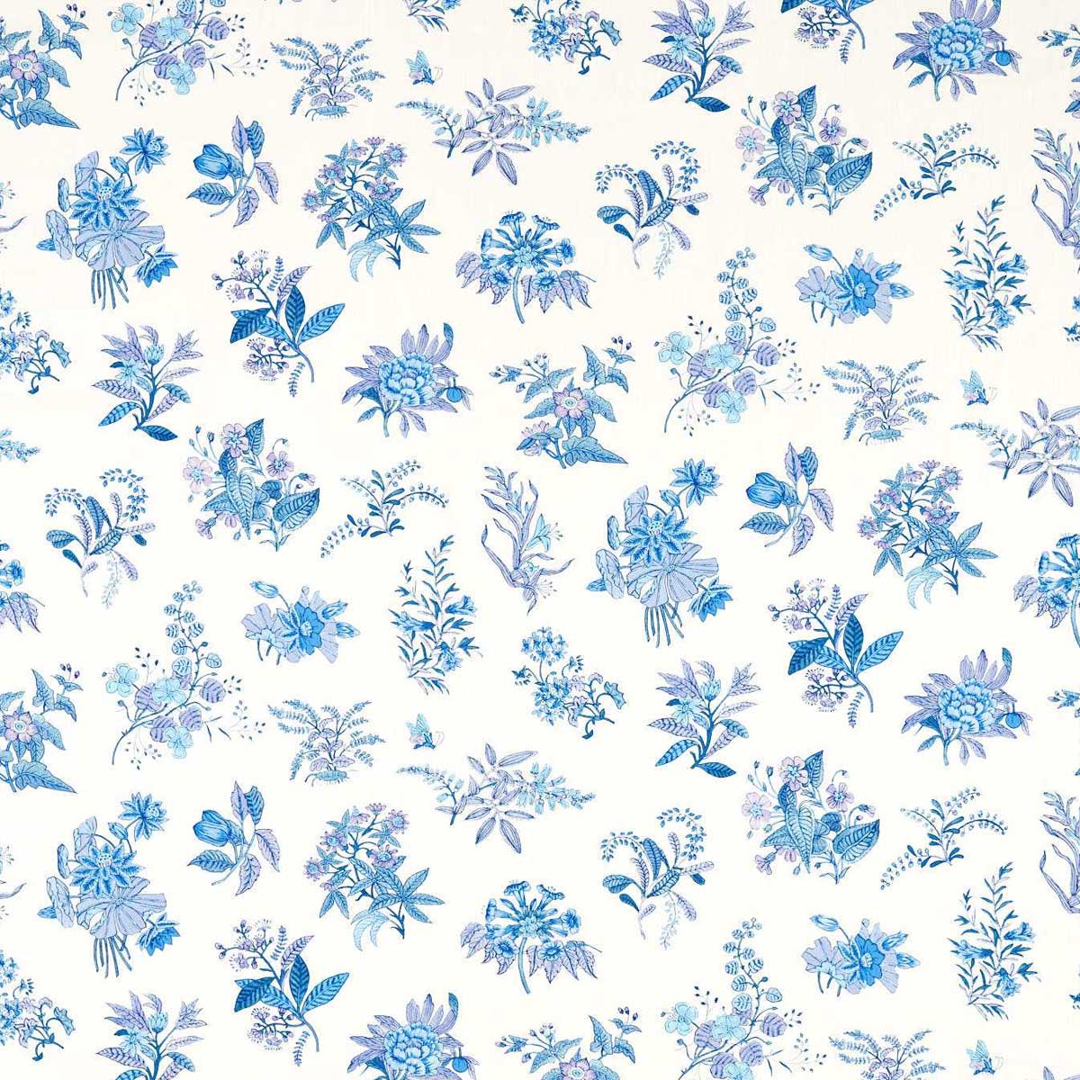 Harlequin X Sophie Robinson &#39;Woodland Floral - Lapis/Amethyst/Pearl&#39; Fabric