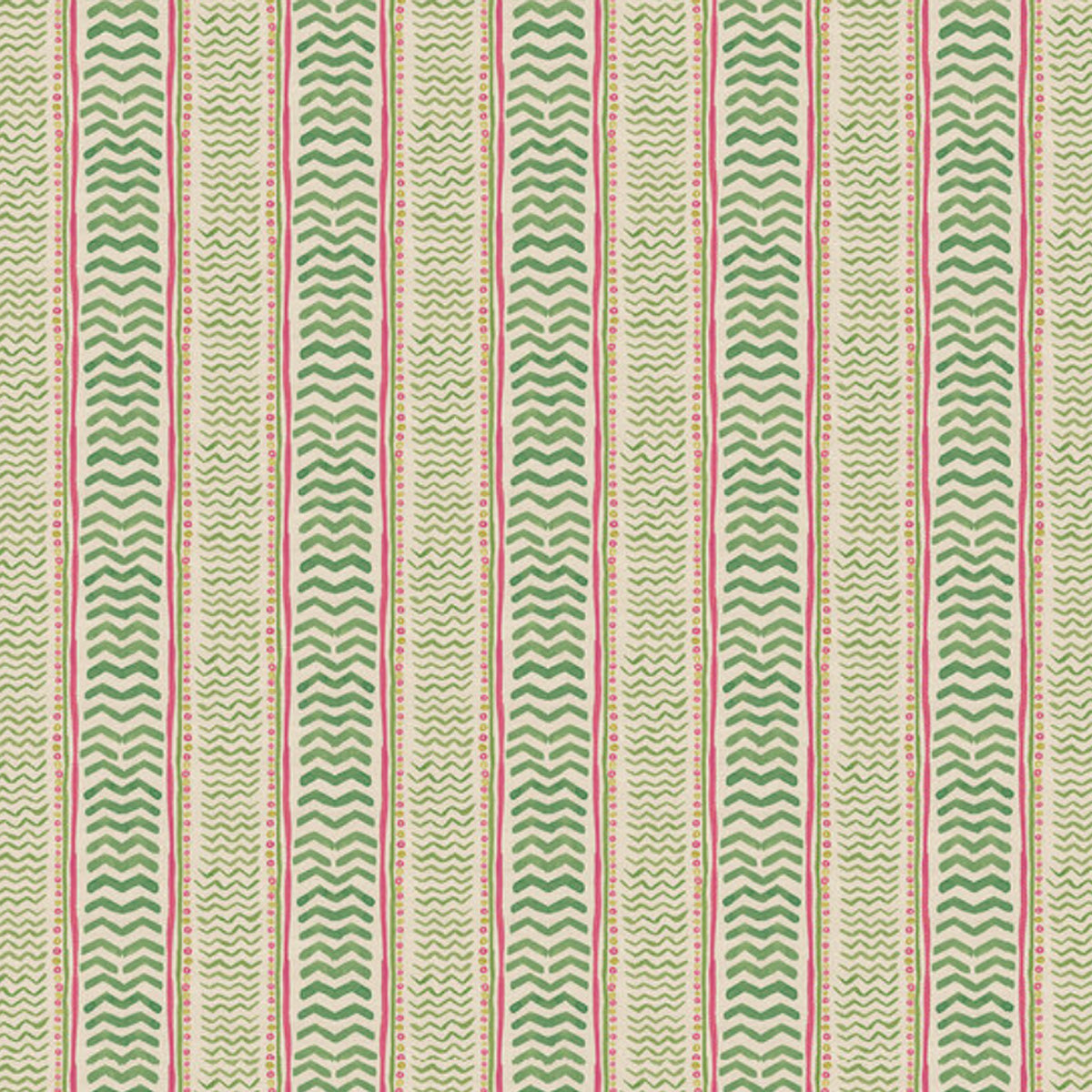 GP&amp;J Baker X Kit Kemp &#39;Wriggle Room - Green/Pink&#39; Wallpaper