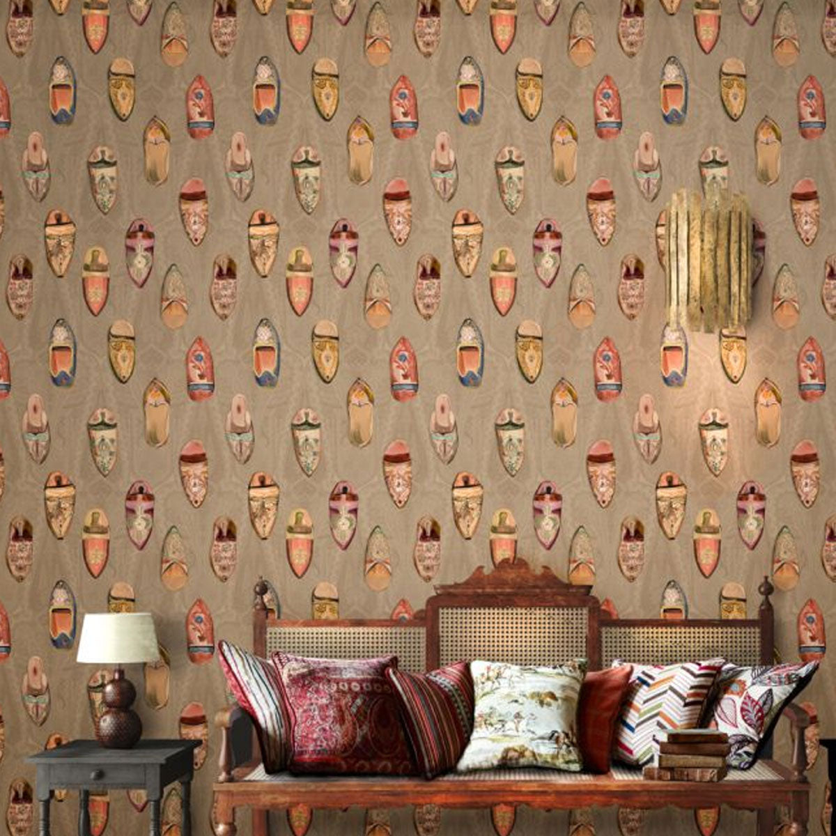 Mulberry Home &#39;Babouches - Antique&#39; Wallpaper