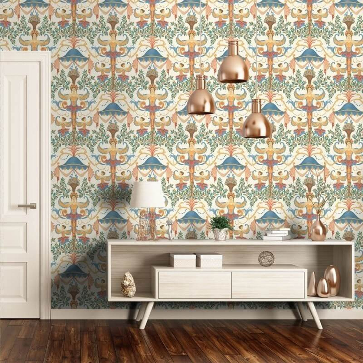 Cole &amp; Son &#39;Chamber Angels Parchment&#39; Wallpaper