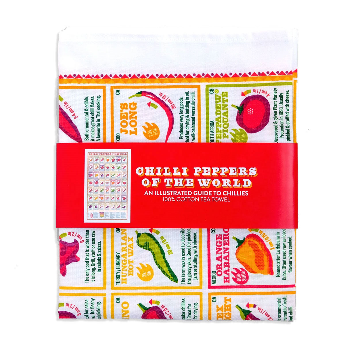 Chilli Peppers Of The World Tea Towel
