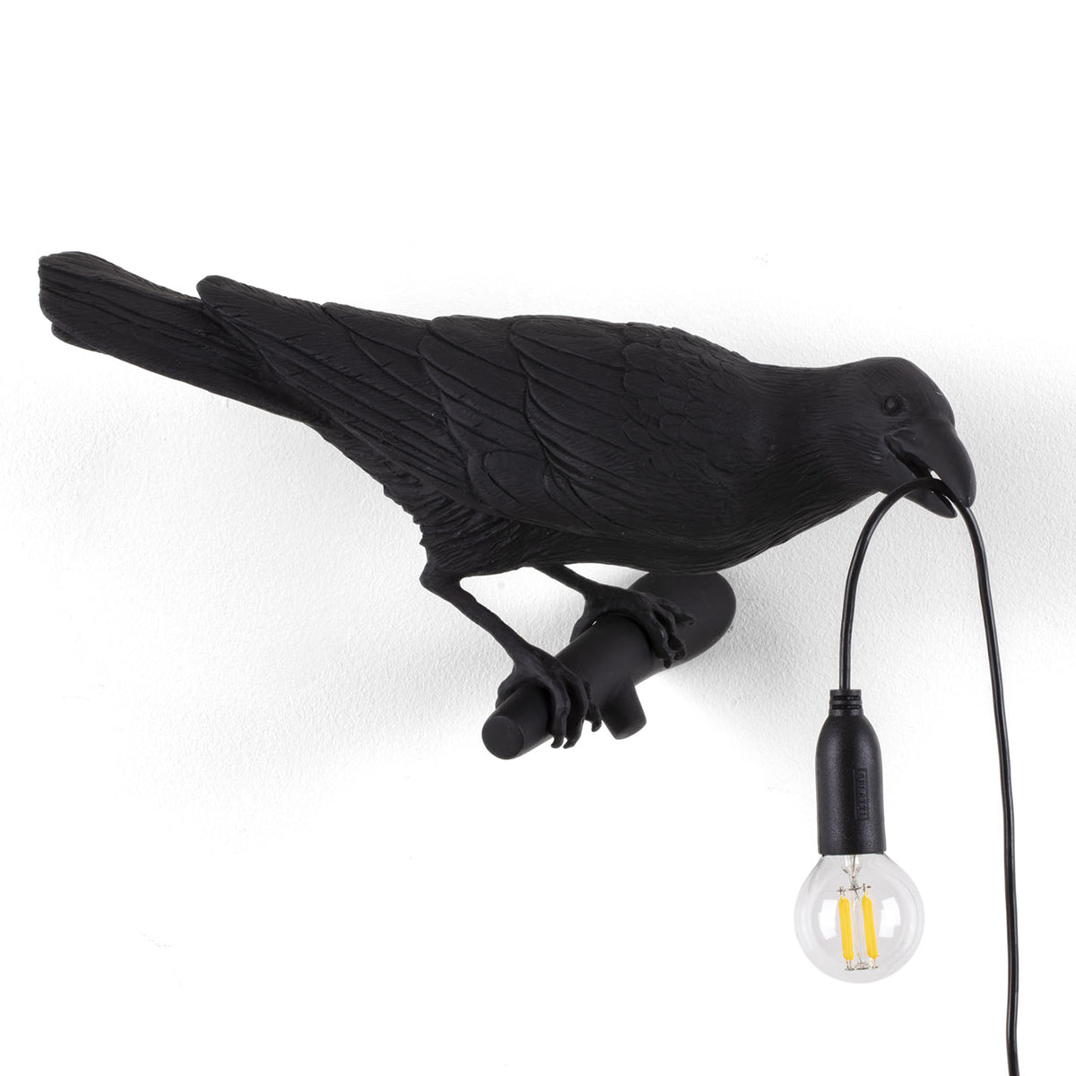 Bird Lamp Black Looking Right - Seletti