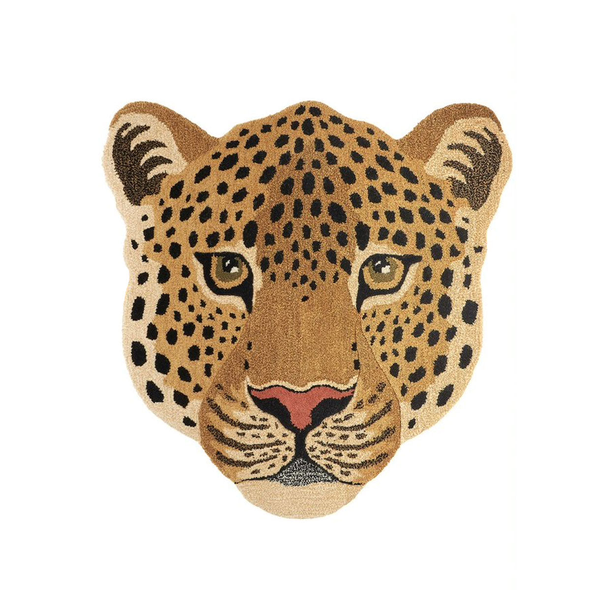 Himani Leopard Head Rug Large - Doing Goods