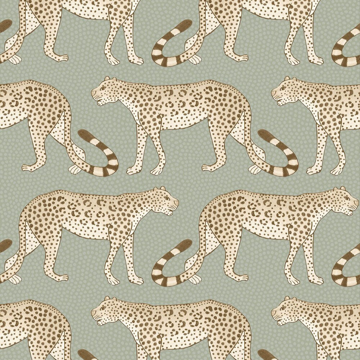 Cole &amp; Son &#39;Leopard Walk Soft Olive&#39; Wallpaper