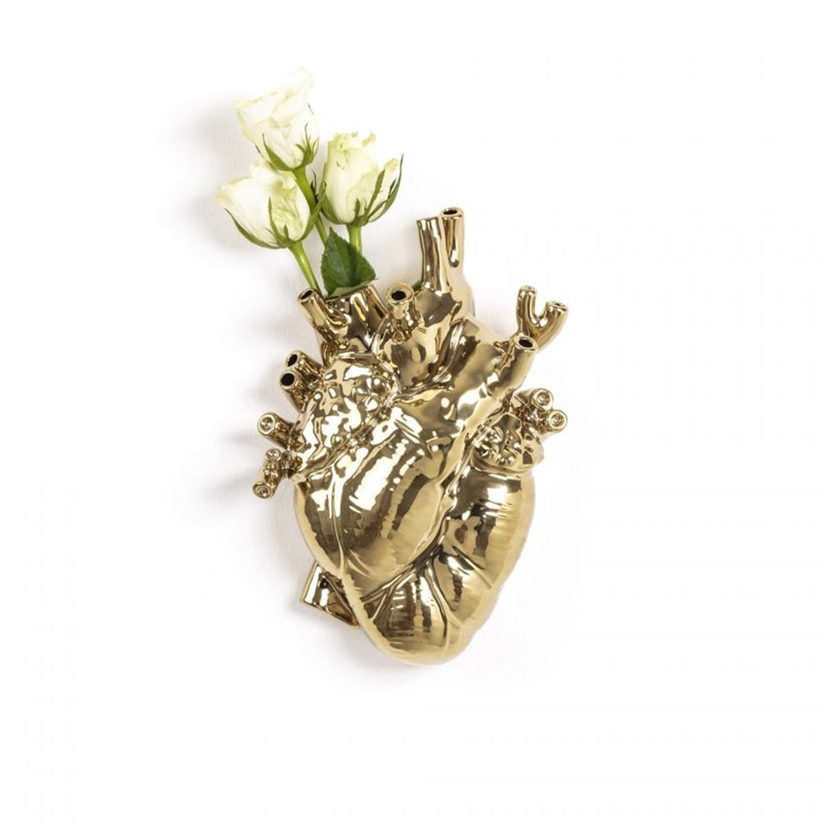 Love in Bloom Heart Vase Gold - Seletti