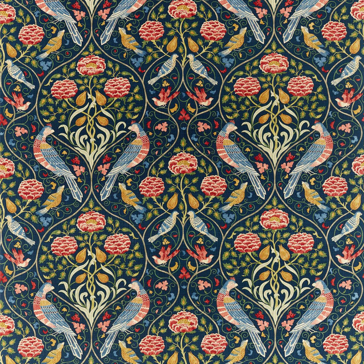 Morris &amp; Co &#39;Seasons By May - Indigo&#39; Fabric
