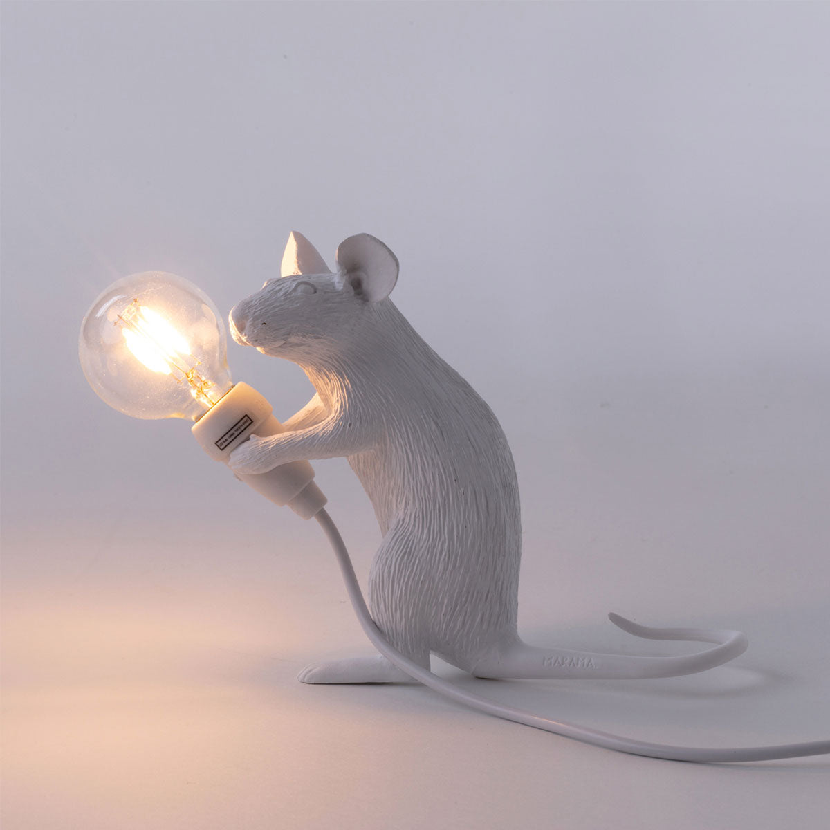 White Mouse Lamp Sitting - Seletti