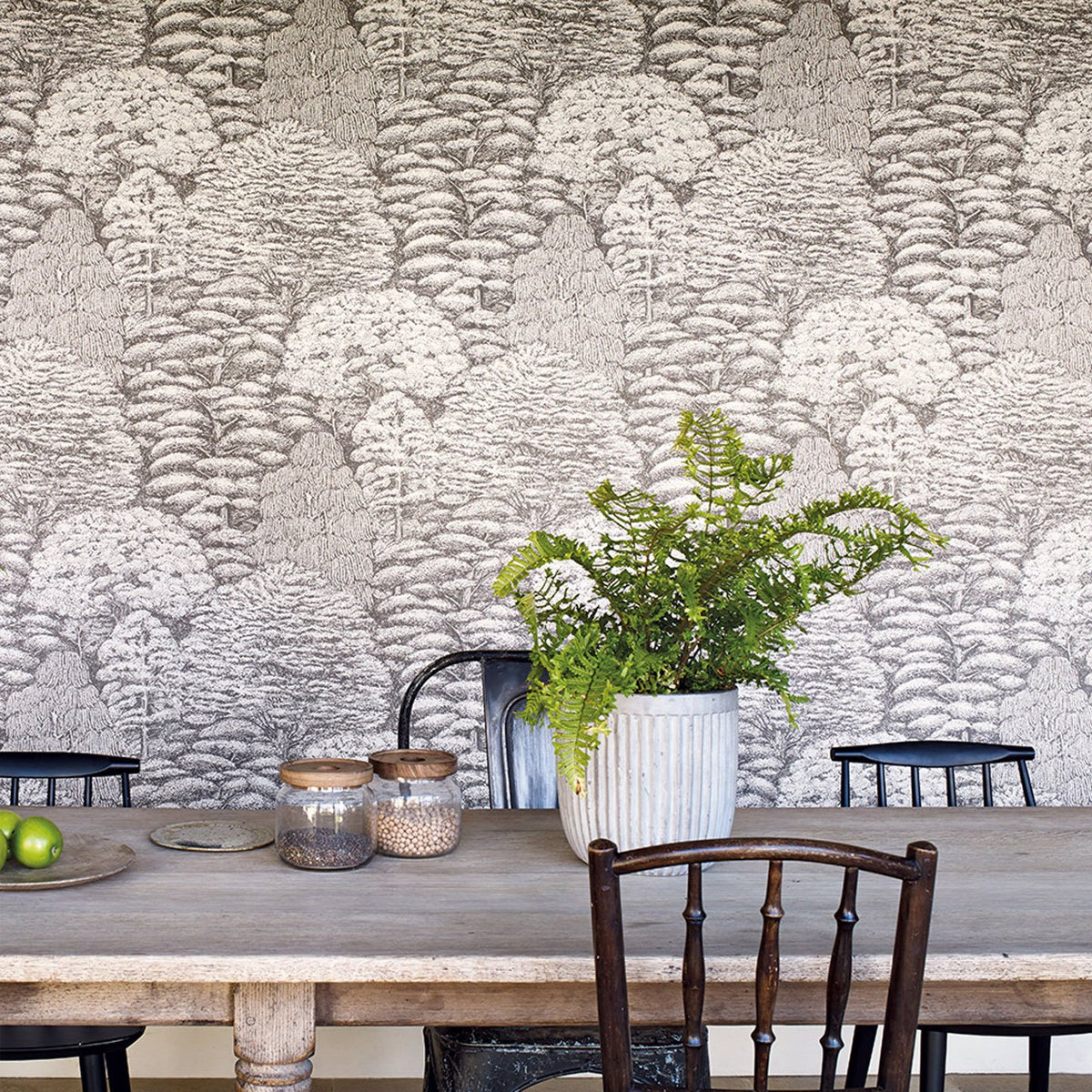 Sanderson &#39;Woodland Toile - Ivory/Charcoal&#39; Wallpaper