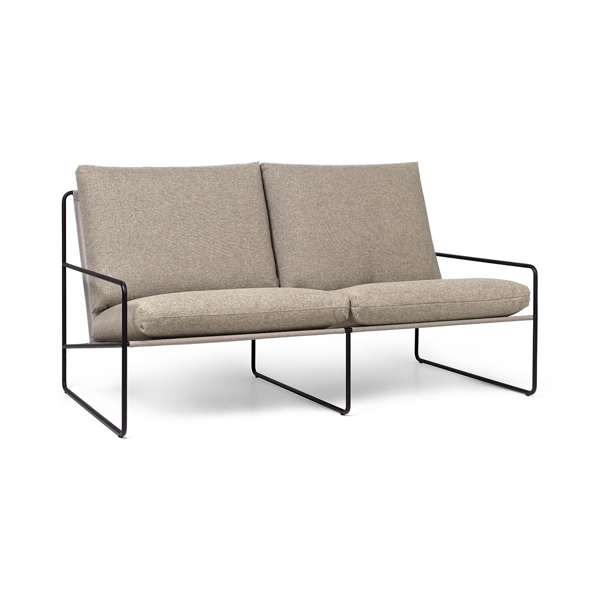 Desert 2-seater Dolce Black/Dark Sand - ferm LIVING