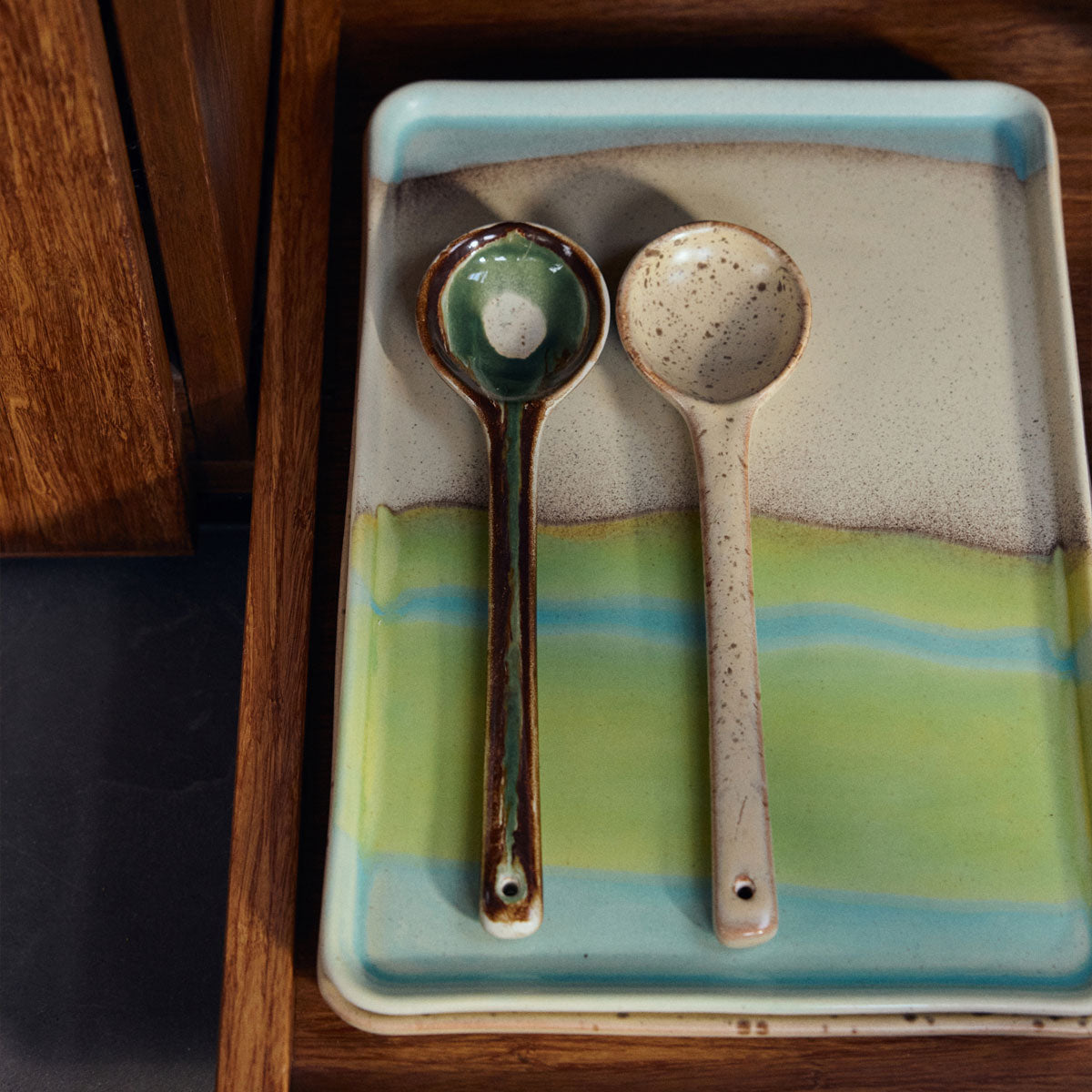 70s Ceramics Large Tray - HKLIVING