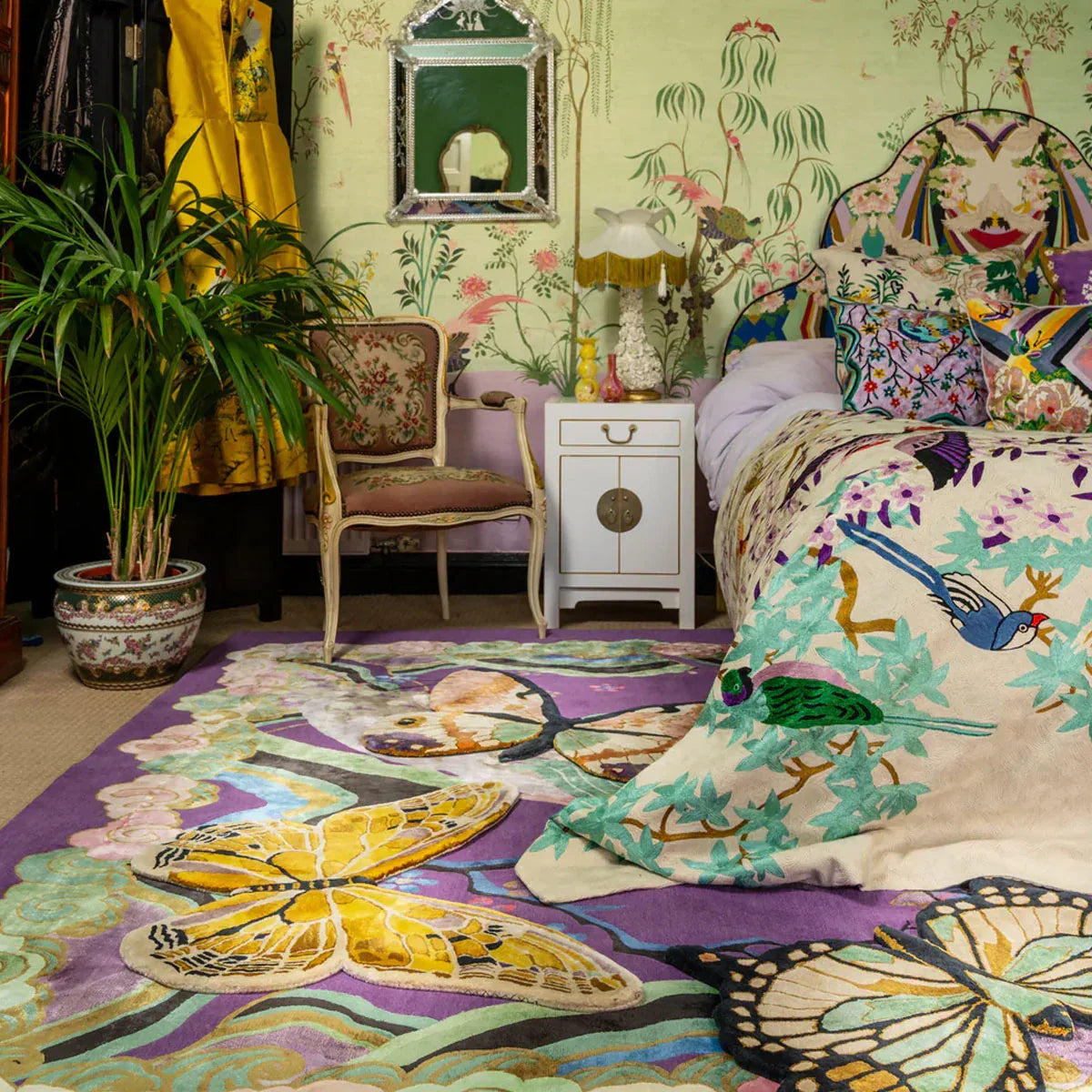 A Kaleidoscope of Papillons Hand Tufted Rugs - Wendy Morrison Design