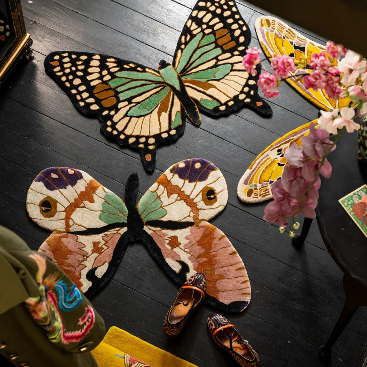 A Kaleidoscope of Papillons Hand Tufted Rugs - Wendy Morrison Design