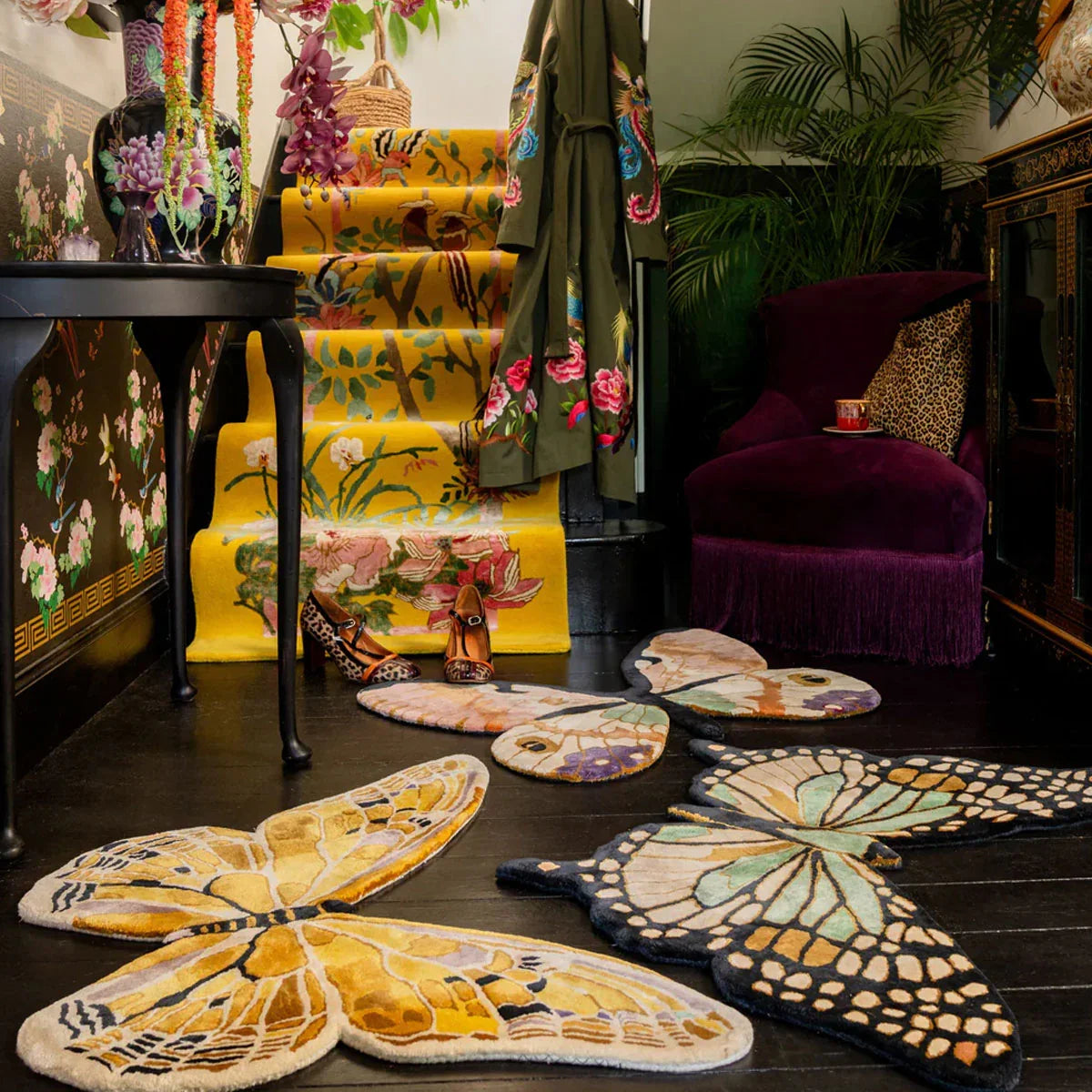 A Kaleidoscope of Papillons Hand Tufted Rugs - Wendy Morrison Design