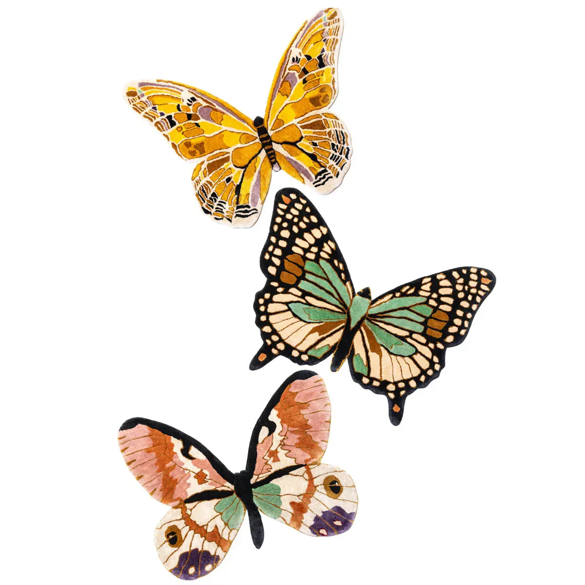 A Kaleidoscope of Papillons Hand Tufted Rugs - Wendy Morrison Design