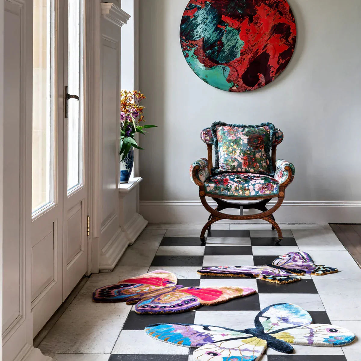 A Kaleidoscope of Papillons Hand Tufted Rugs - Wendy Morrison Design