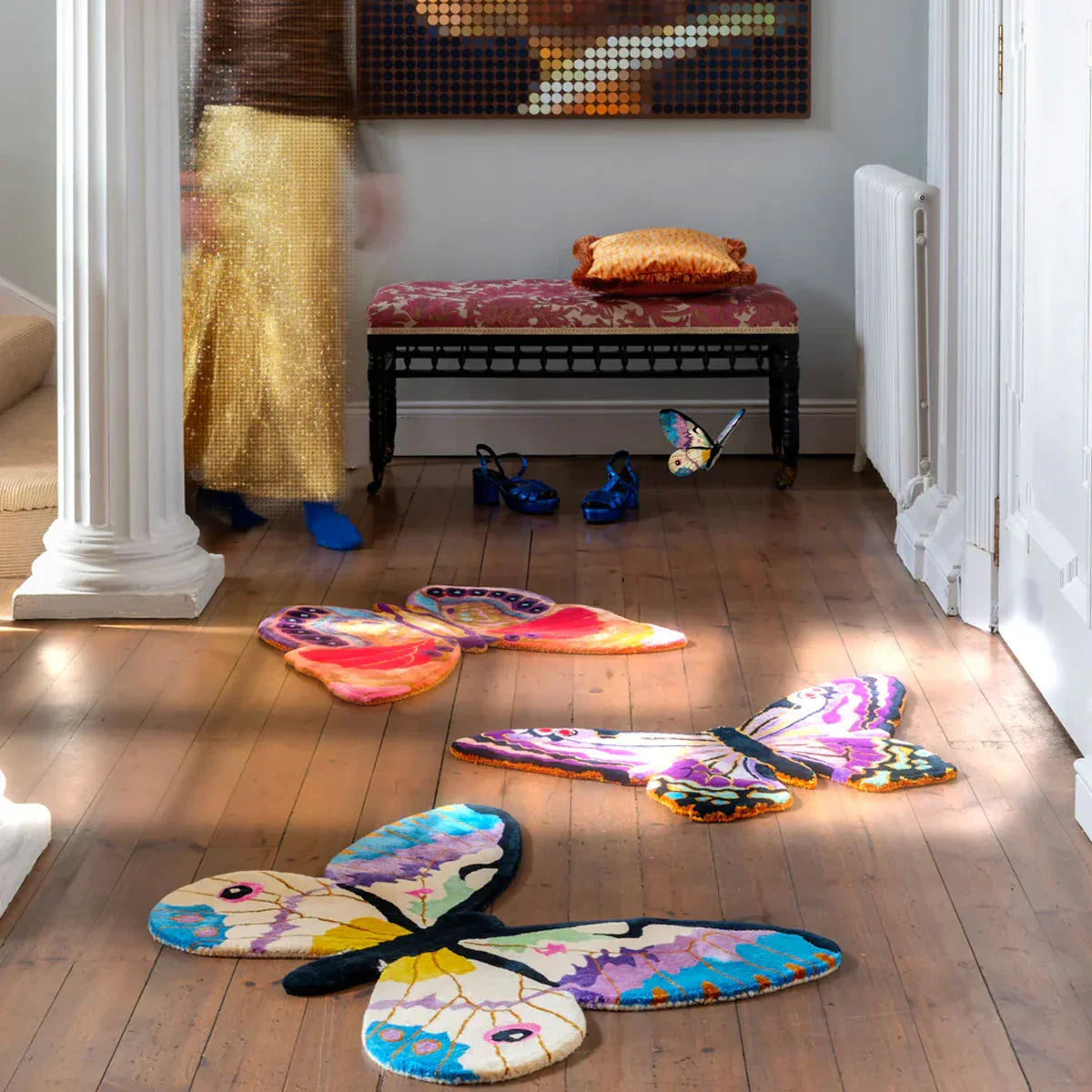 A Kaleidoscope of Papillons Hand Tufted Rugs - Wendy Morrison Design