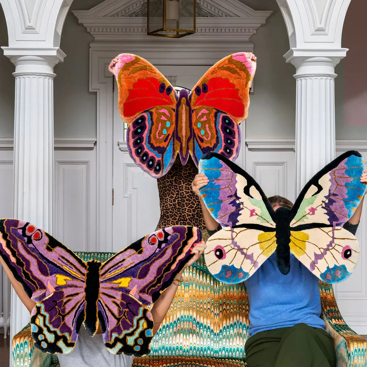 A Kaleidoscope of Papillons Hand Tufted Rugs - Wendy Morrison Design