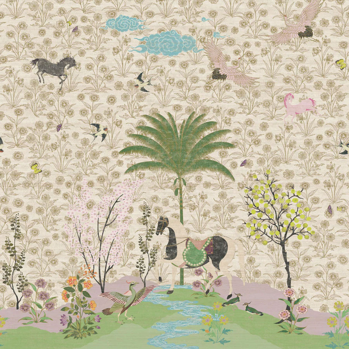 A Mughal Painting Wallpaper - Wendy Morrison Design