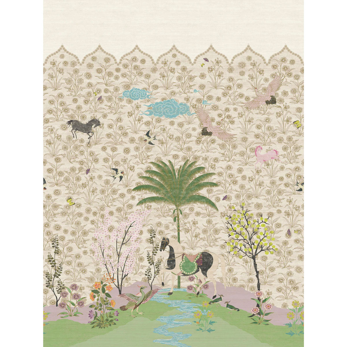 A Mughal Painting Wallpaper - Wendy Morrison Design