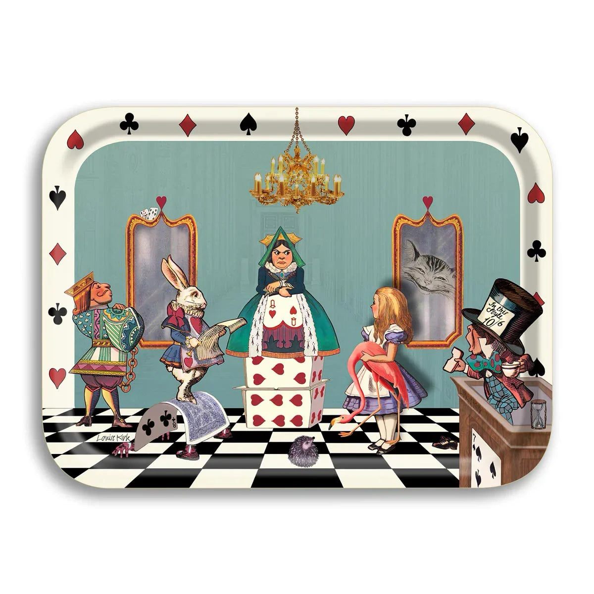 Avenida Home Alice in the Court of Hearts birch tray