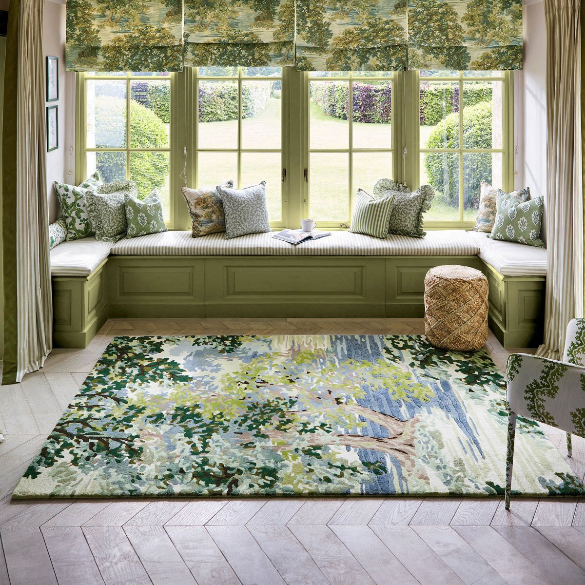 Sanderson &#39;Ancient Canopy - Forest Green&#39; Rug