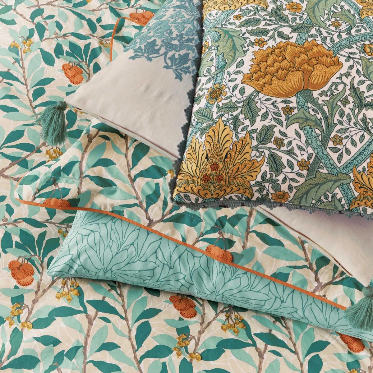 Morris &amp; Co Arbutus Turquoise Bedding