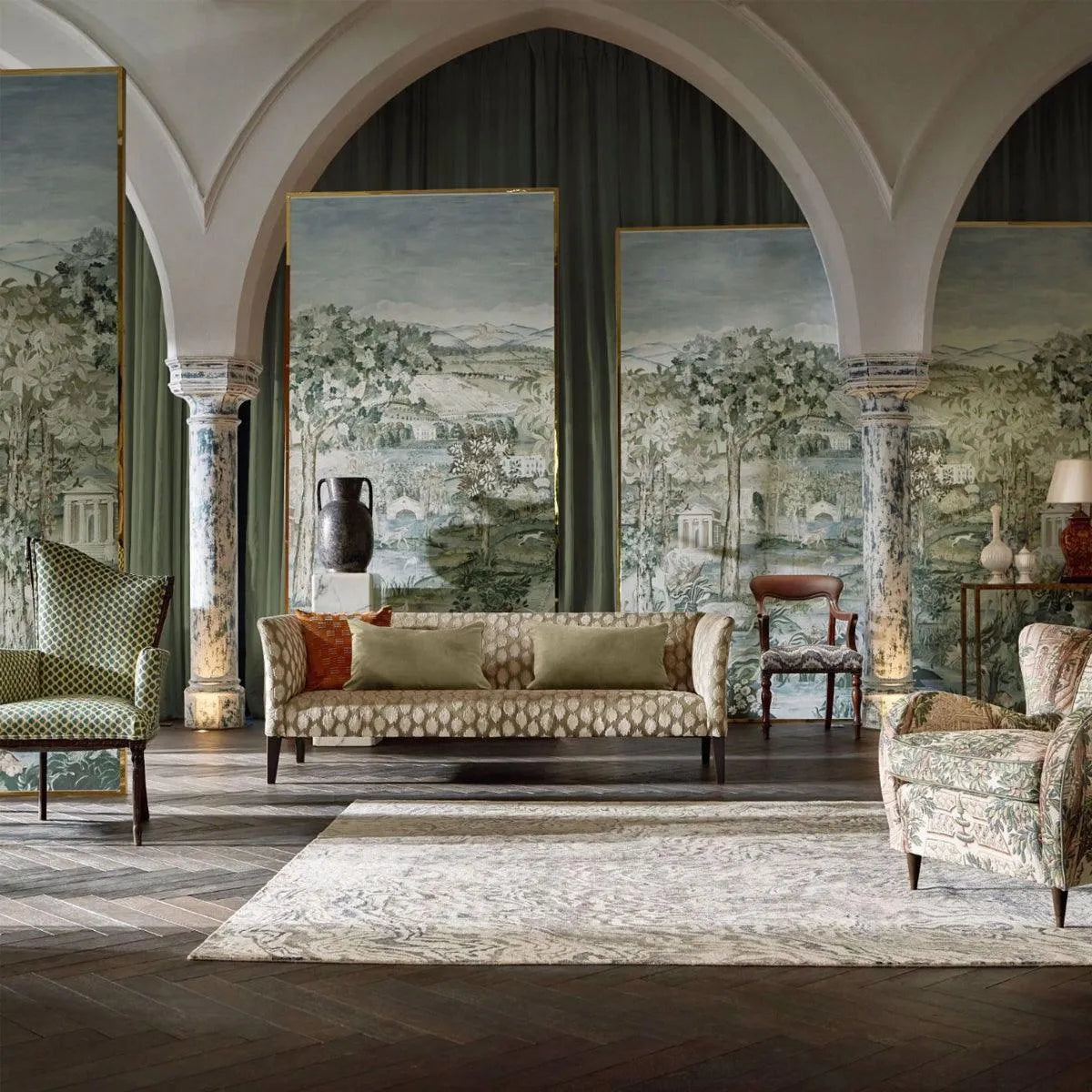 Arcadian Thames Wallpaper - Zoffany - Courthouse Interiors