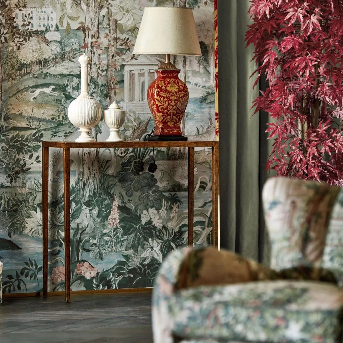 Arcadian Thames Wallpaper - Zoffany - Courthouse Interiors